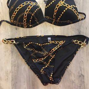 Victoria’s Secret black gold chain bikini bottom
